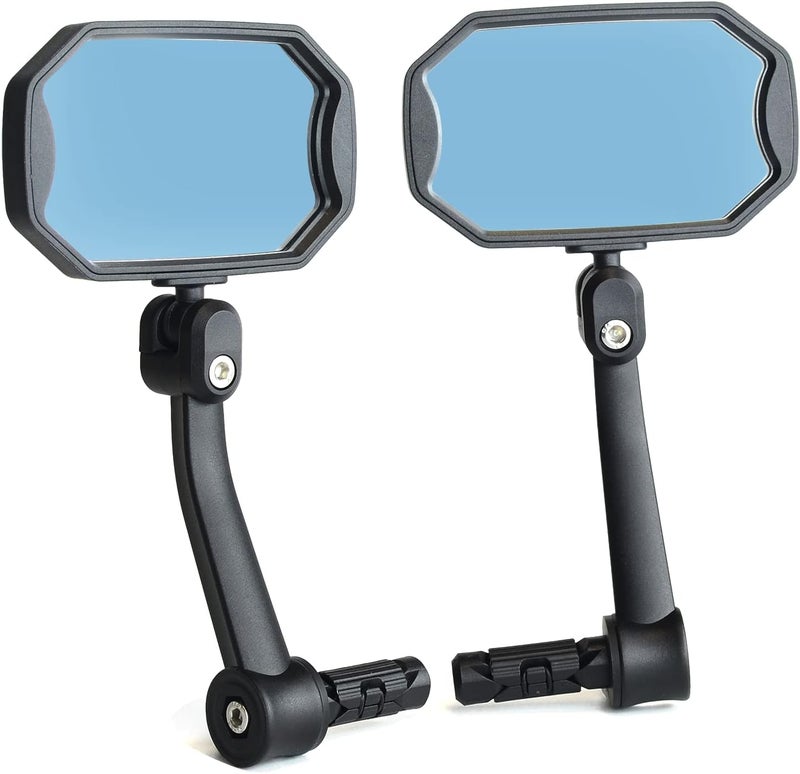 BriskMore Bar End Bike Mirrors, High–Definition Convex Glass Lens for E-Bike Handlebars, Scratch Resistant, Safe Rearview 1 Pair Bicycle Mirror(Right And Left Side) - Image 1